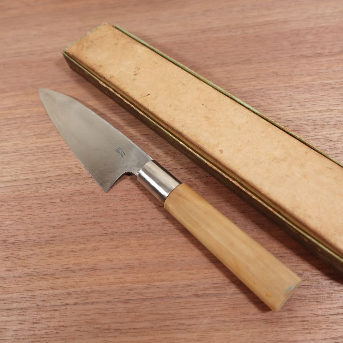 Sakai Masashige Funayuki Knife, Sharpened, Slim Deba Knife, Betsuuchi, Sakai Hamono Sticker, Boxed, Nearly Unused Stored Item, 150mm