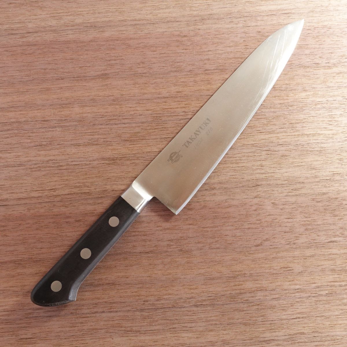 Sakai Takayuki Gyuto Knife, Sharpened, Stainless Steel, INOX Takayuki, 210mm