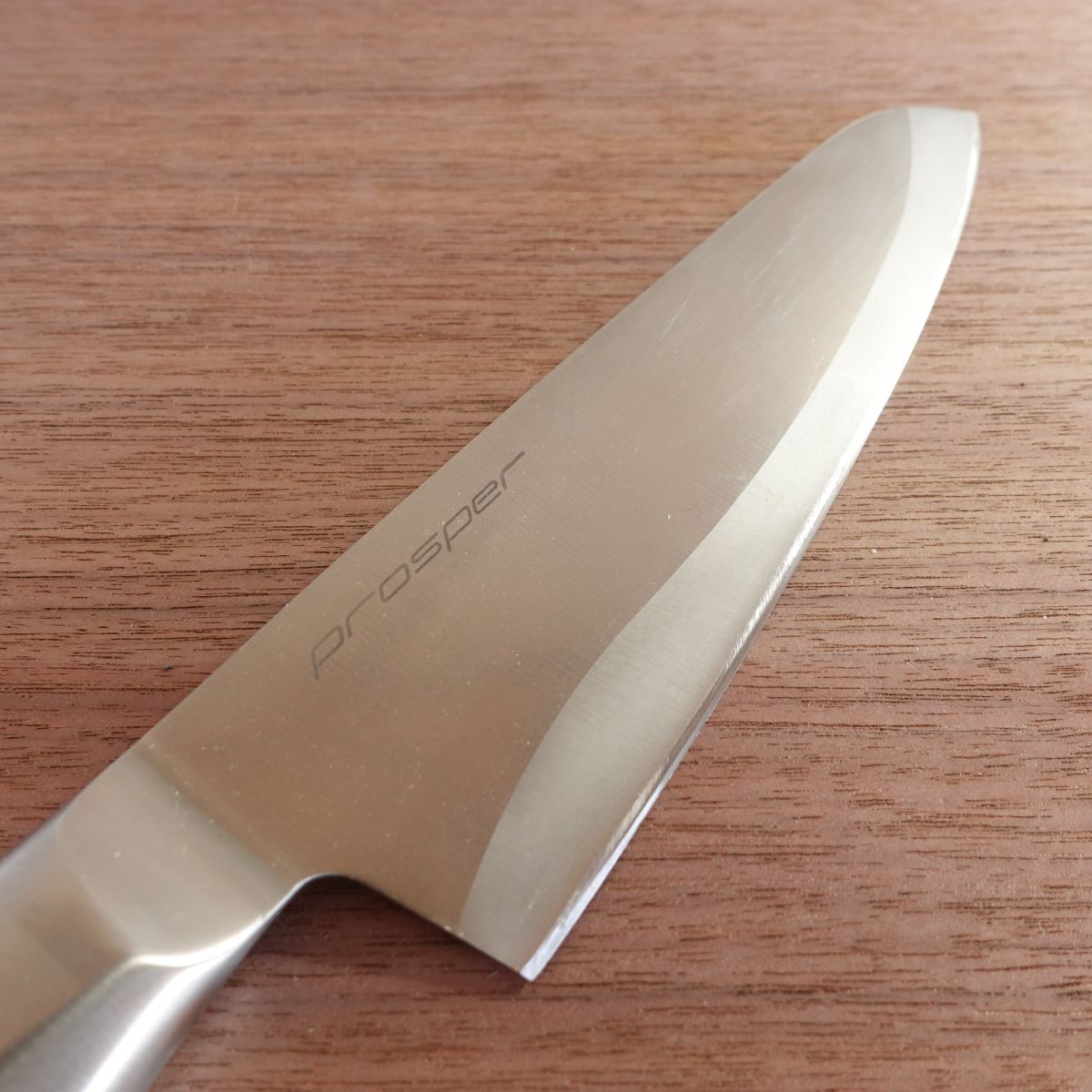 Prosper Santoku Knife, Sharpened, All Stainless Steel, All-Purpose Knife, 165mm