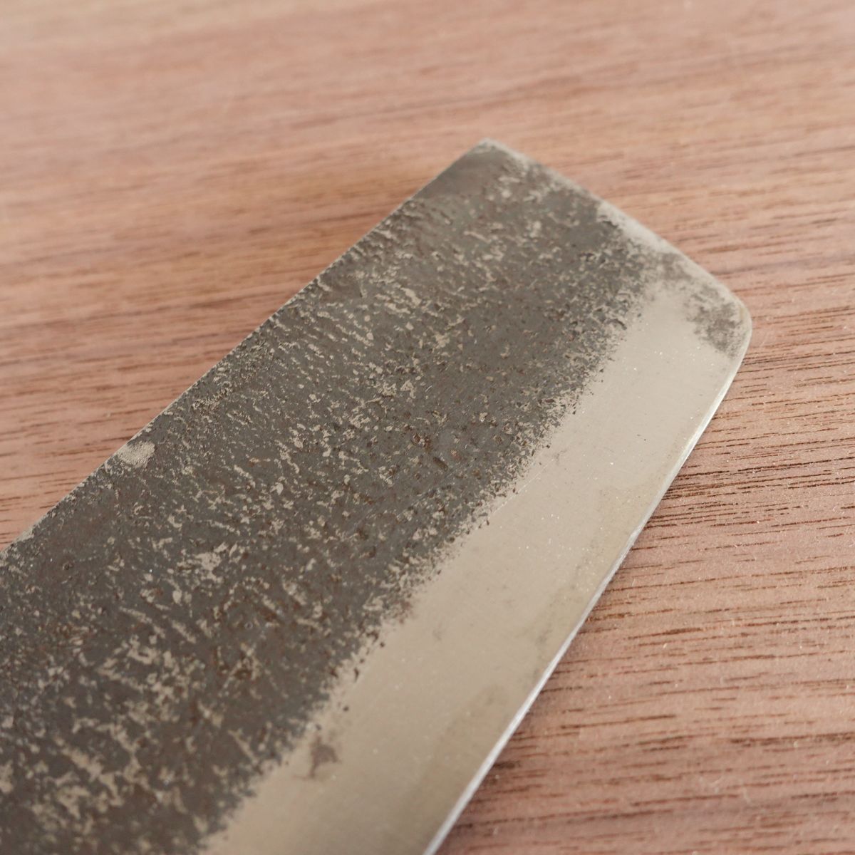Seki Magoroku Nakiri Knife, Sharpened, Kinju, Kurouchi Nashiji Finish, Shirogami Steel, Yasuki Steel, 160mm