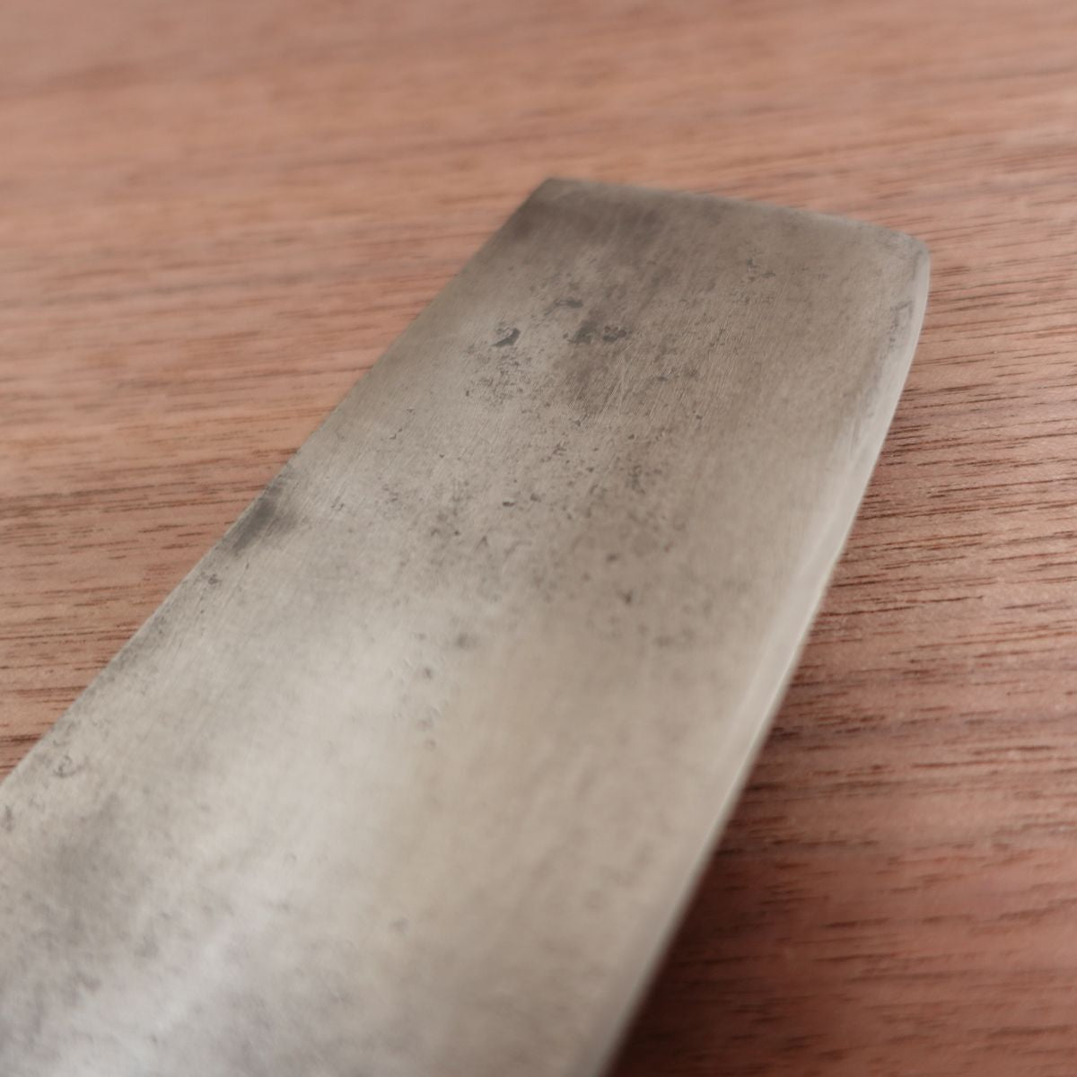 Showa Era Fine Craft Nakiri Knife, Sharpened, Carbon Steel, Nashiji Finish, Retro, Handmade, 165mm