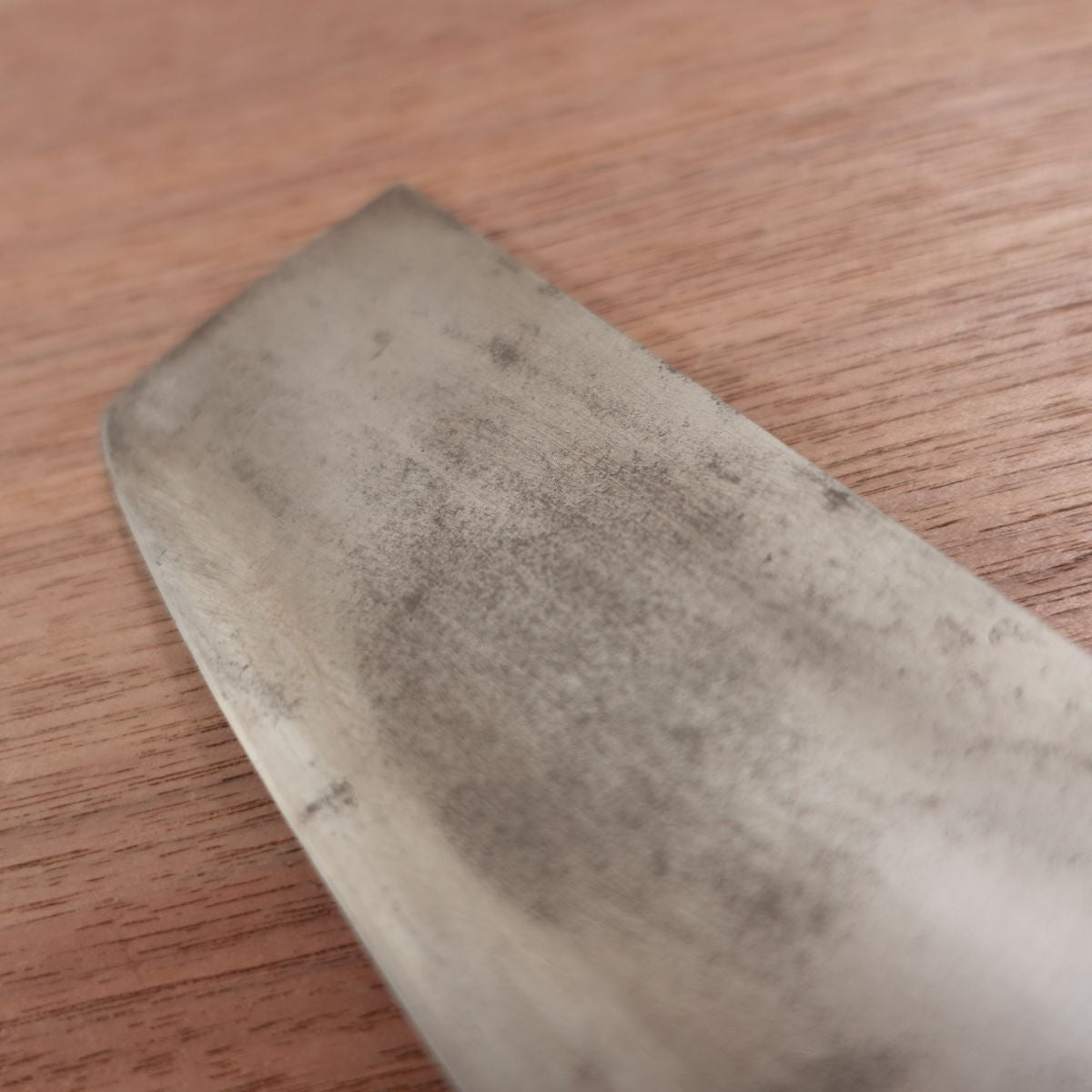 Showa Era Fine Craft Nakiri Knife, Sharpened, Carbon Steel, Nashiji Finish, Retro, Handmade, 165mm