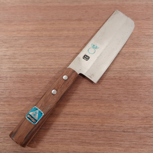 KAI Nakiri Knife, Sharpened, Stainless Steel, GINSO, Sticker Attached, 140mm