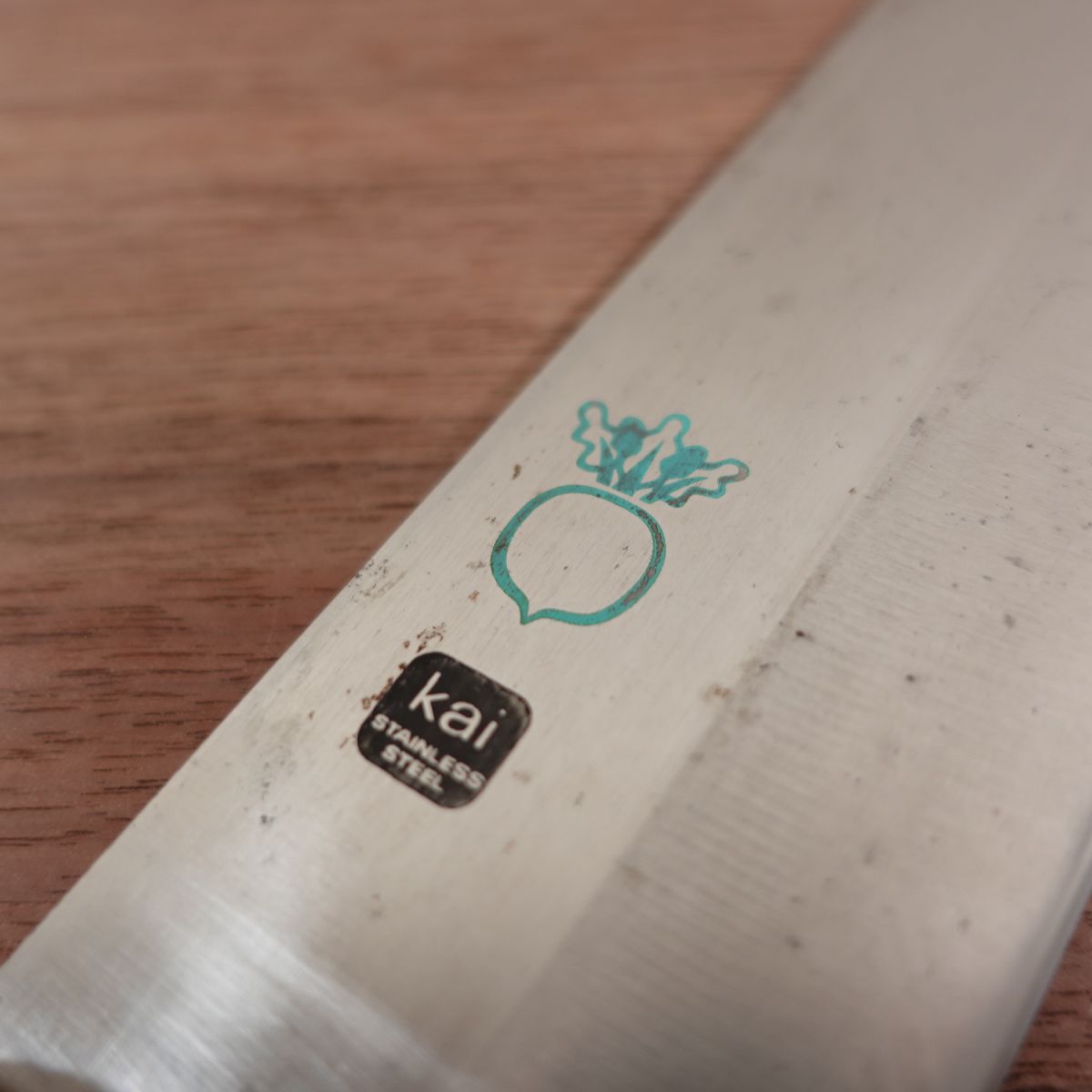 KAI Nakiri Knife, Sharpened, Stainless Steel, GINSO, Sticker Attached, 140mm