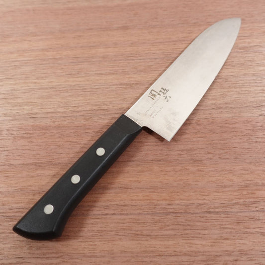 Sekimagoroku Wakatake Santoku Knife, Sharpened, Stainless Steel, All-Purpose Knife, Double Bevel, KAI, 170mm