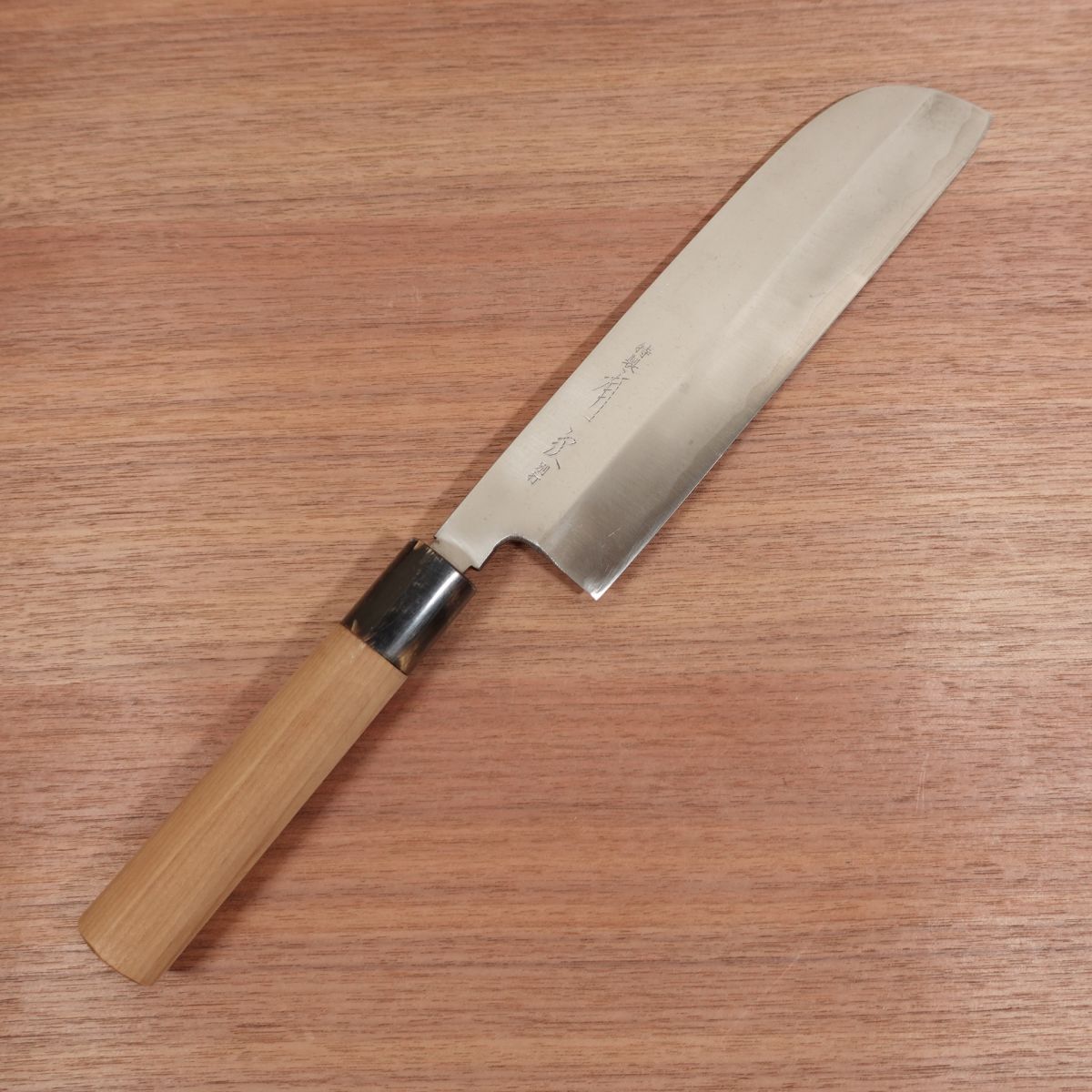Aritsugu Kamagata Usuba Messer, geschliffen, Blaustahl, Wasserbüffelhorngriff, Kansai-Stil, Betsuuchi, 230mm