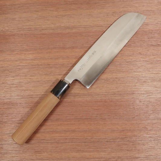 Aritsugu Kamagata Usuba Knife, Sharpened, Blue Steel, Water Buffalo Handle, Kansai Style, Betsuuchi, 230mm