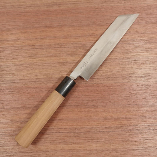 Aritsugu Mukimono Knife, Sharpened, Blue Steel, Water Buffalo Handle, Kenmuki Knife, Betsuuchi, 180mm