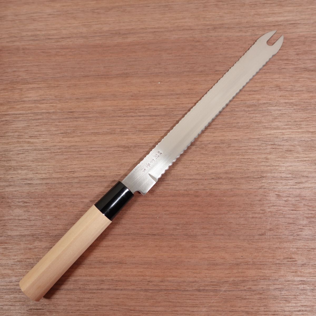 Seki Munekage Bread Knife, Serrated Edge, Bread Knife, Cheese Knife, Stainless Steel, Unused Stored Item, 210mm