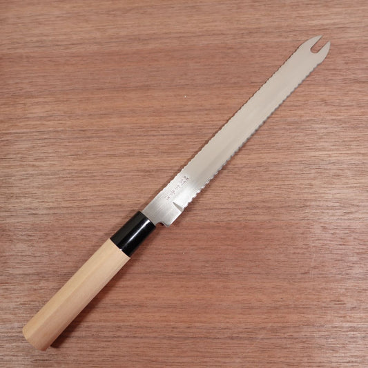 Seki Munekage Bread Knife, Serrated Edge, Bread Knife, Cheese Knife, Stainless Steel, Unused Stored Item, 210mm