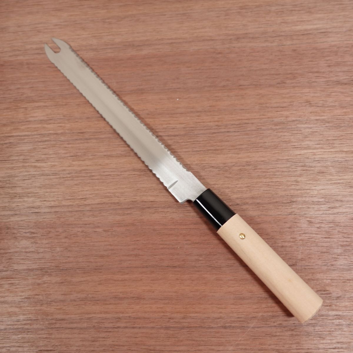 Seki Munekage Bread Knife, Serrated Edge, Bread Knife, Cheese Knife, Stainless Steel, Unused Stored Item, 210mm