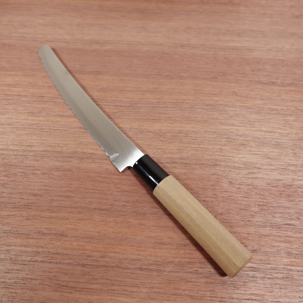 Seki Munekage Slicer, Serrated Edge, Bread Knife, Ham Slicer, Stainless Steel, Unused Stored Item, 185mm