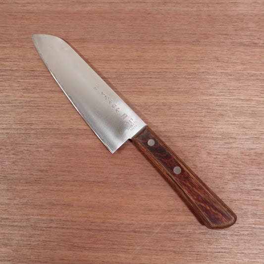 Kuroganeya Santoku Knife, Sharpened, All-Purpose Knife, Laminated Pure Carbon Steel, DP, 165mm