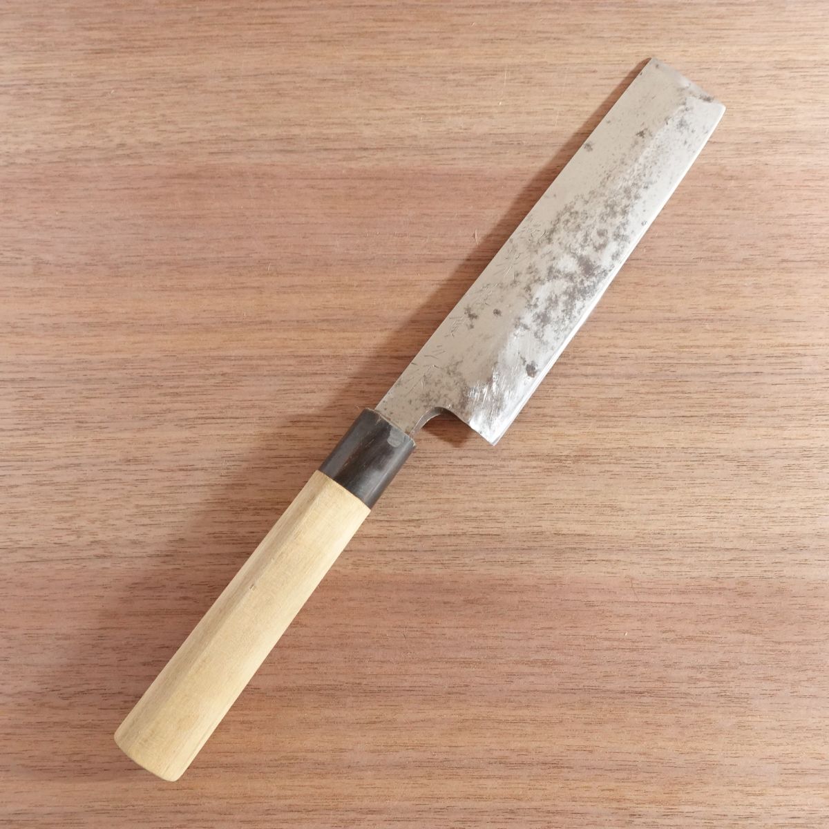 Sakai Masashige Usuba Knife, Sharpened, Water Buffalo Handle, Premium, Single Bevel, Carbon Steel, 180mm