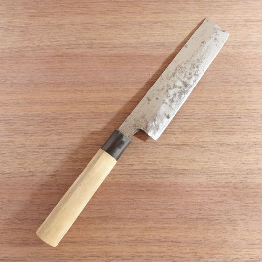 Sakai Masashige Usuba Knife, Sharpened, Water Buffalo Handle, Premium, Single Bevel, Carbon Steel, 180mm
