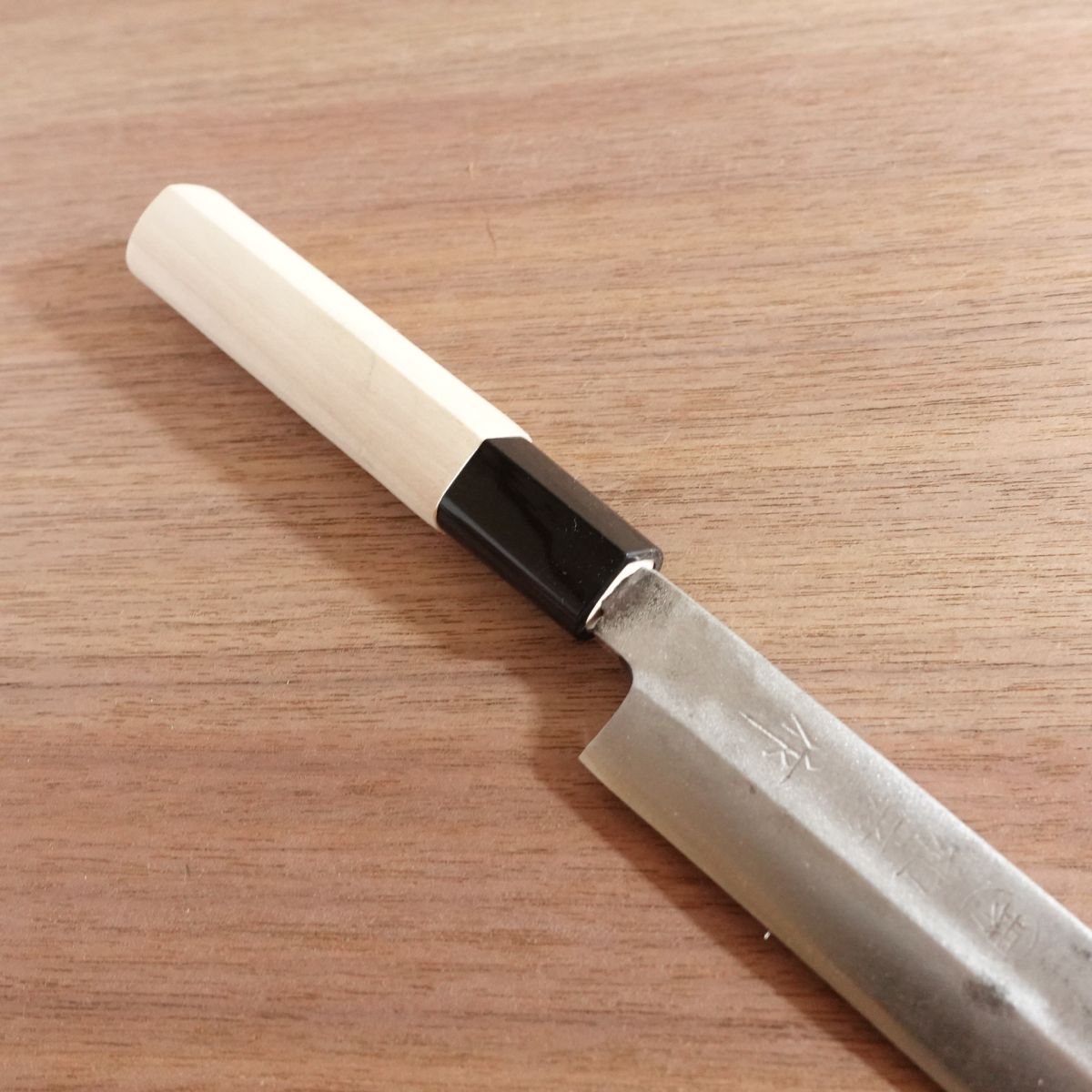 Sakai Kazuhiko Yanagiba Knife, Sharpened, Sashimi Knife, Carbon Steel, Handle Like New, 210mm