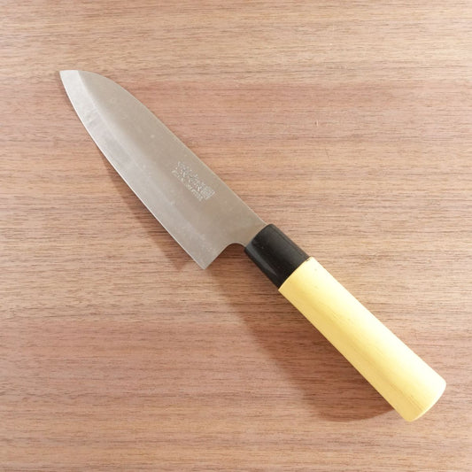 Nakamura Komei Wa-Santoku Knife, Sharpened, Stainless Steel, All-Purpose Knife, 165mm
