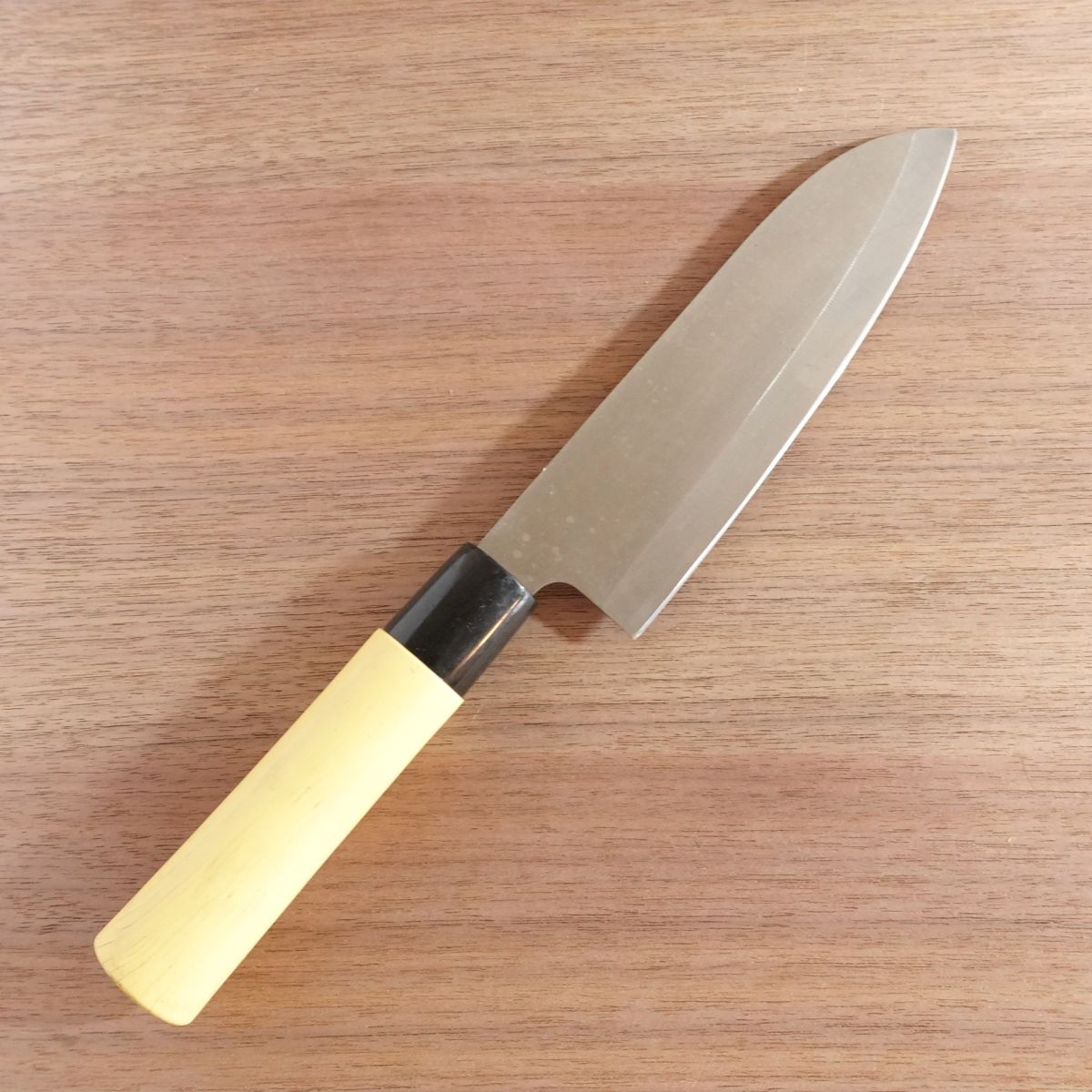 Nakamura Komei Wa-Santoku Knife, Sharpened, Stainless Steel, All-Purpose Knife, 165mm