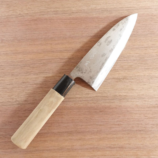Yoshisada Deba Knife, Sharpened, Carbon Steel, Single Bevel, 155mm