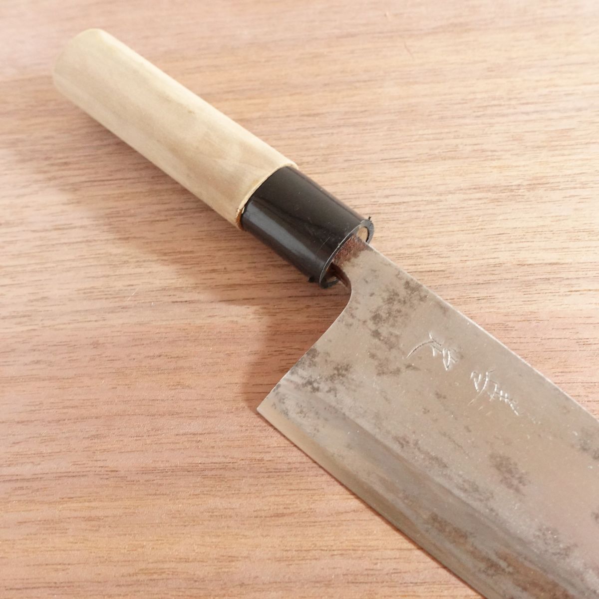 Yoshisada Deba Messer, geschärft, Kohlenstoffstahl, einseitiger Anschliff, 155mm