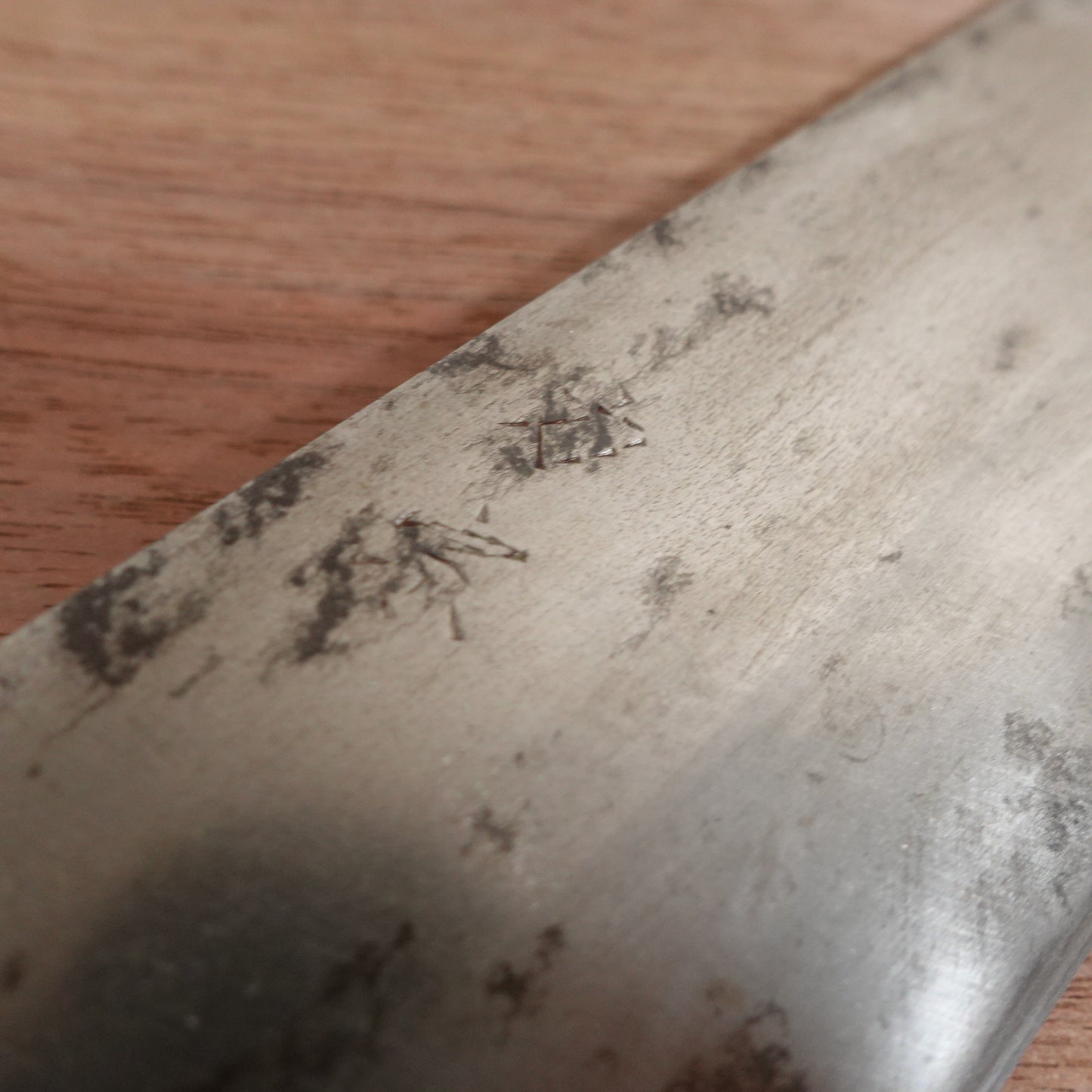 Rikiso Nakiri Knife, Sharpened, Carbon Steel, Double Bevel, Sticker Attached, 160mm