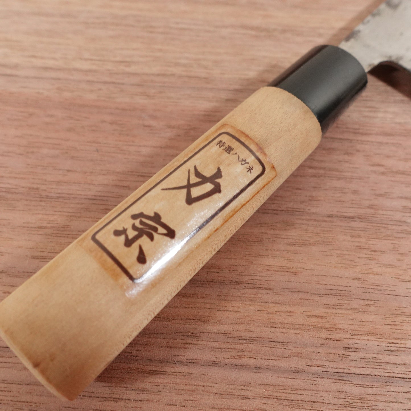 Rikiso Nakiri Knife, Sharpened, Carbon Steel, Double Bevel, Sticker Attached, 160mm