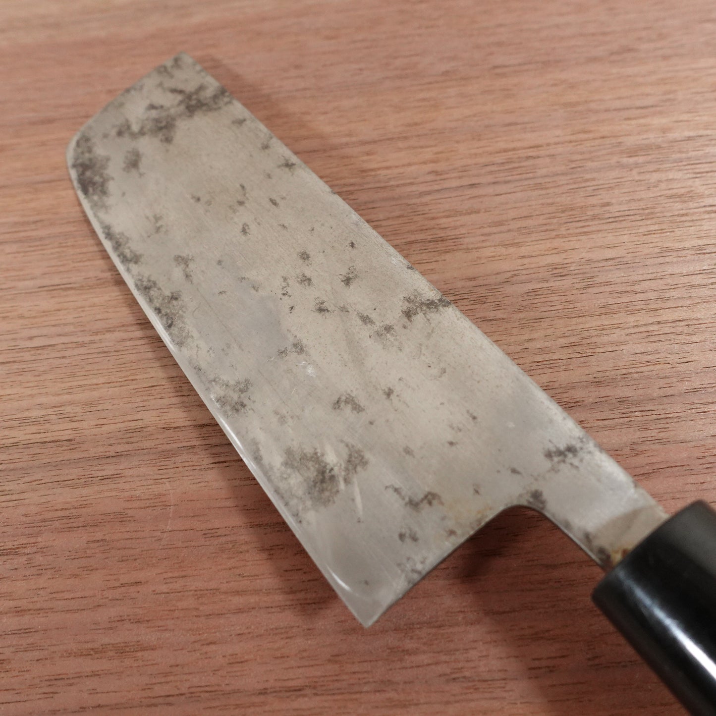 Rikiso Nakiri Knife, Sharpened, Carbon Steel, Double Bevel, Sticker Attached, 160mm
