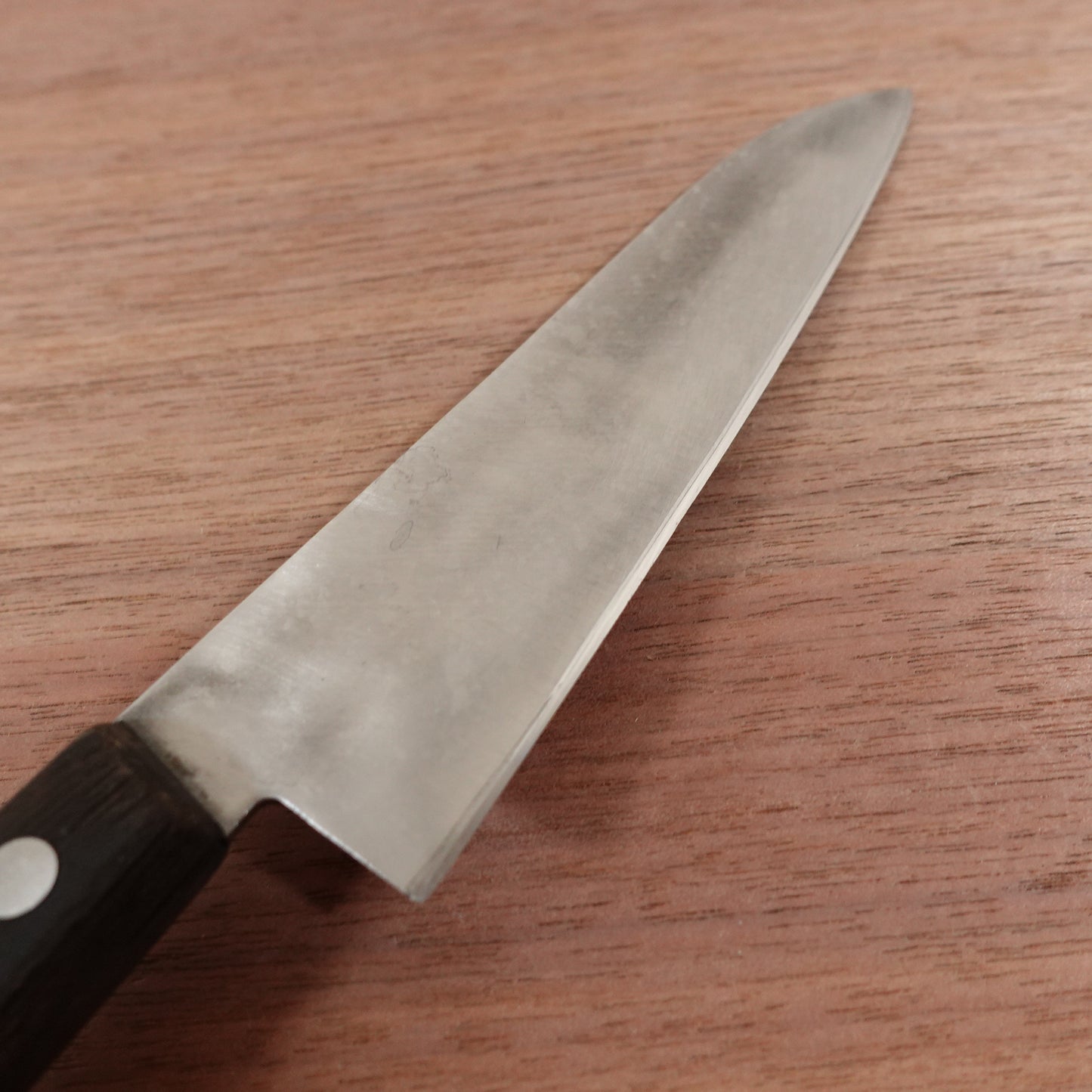 Sakai Kazuhiro Ko-Santoku Knife, Sharpened, All-Purpose Knife, Laminated Steel, Wide Petty, Straight Edge, 145mm
