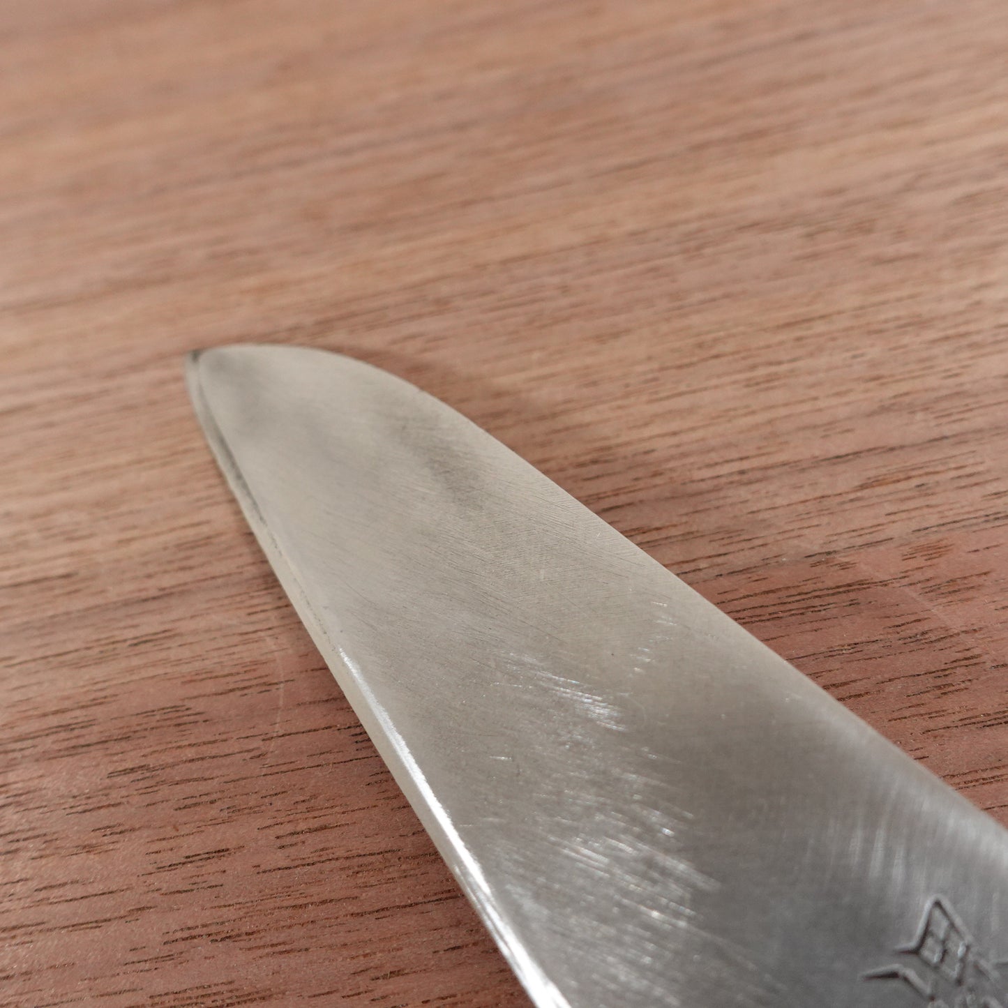 Sakai Kazuhiro Ko-Santoku Knife, Sharpened, All-Purpose Knife, Laminated Steel, Wide Petty, Straight Edge, 145mm