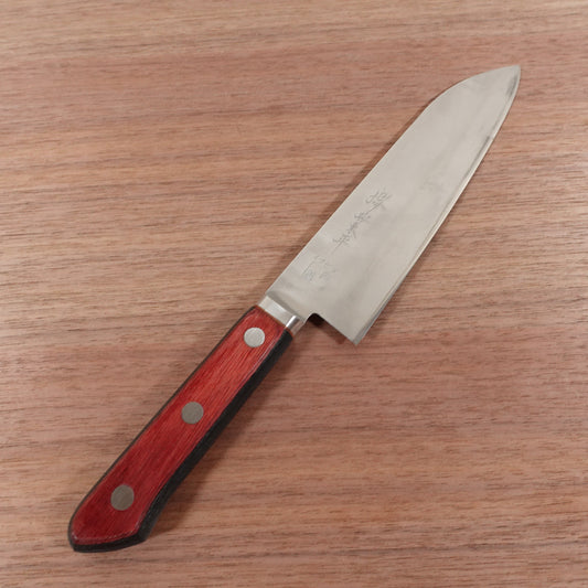 Sakai Narihira Santoku Knife, Sharpened, Okuzen, All-Purpose Knife, Stainless Steel, Laminated, 170mm