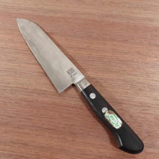 Nobori Hamono Santoku Knife, Sharpened, All-Purpose Knife, Laminated Steel, Gold DP Process, 165mm