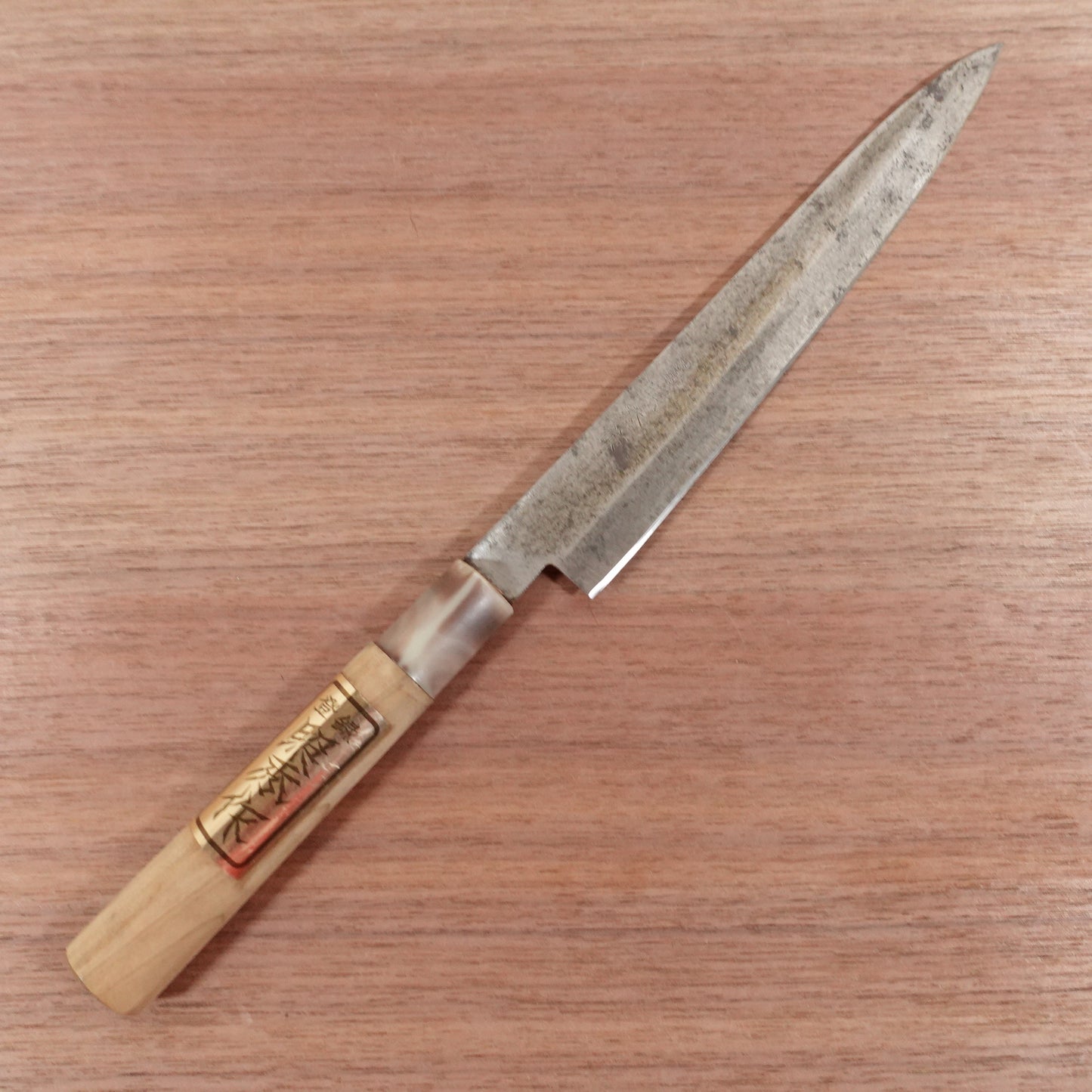 Teruhide Yanagiba Knife, Sharpened, Marble Handle, Sashimi Knife, Teruhide, 220mm
