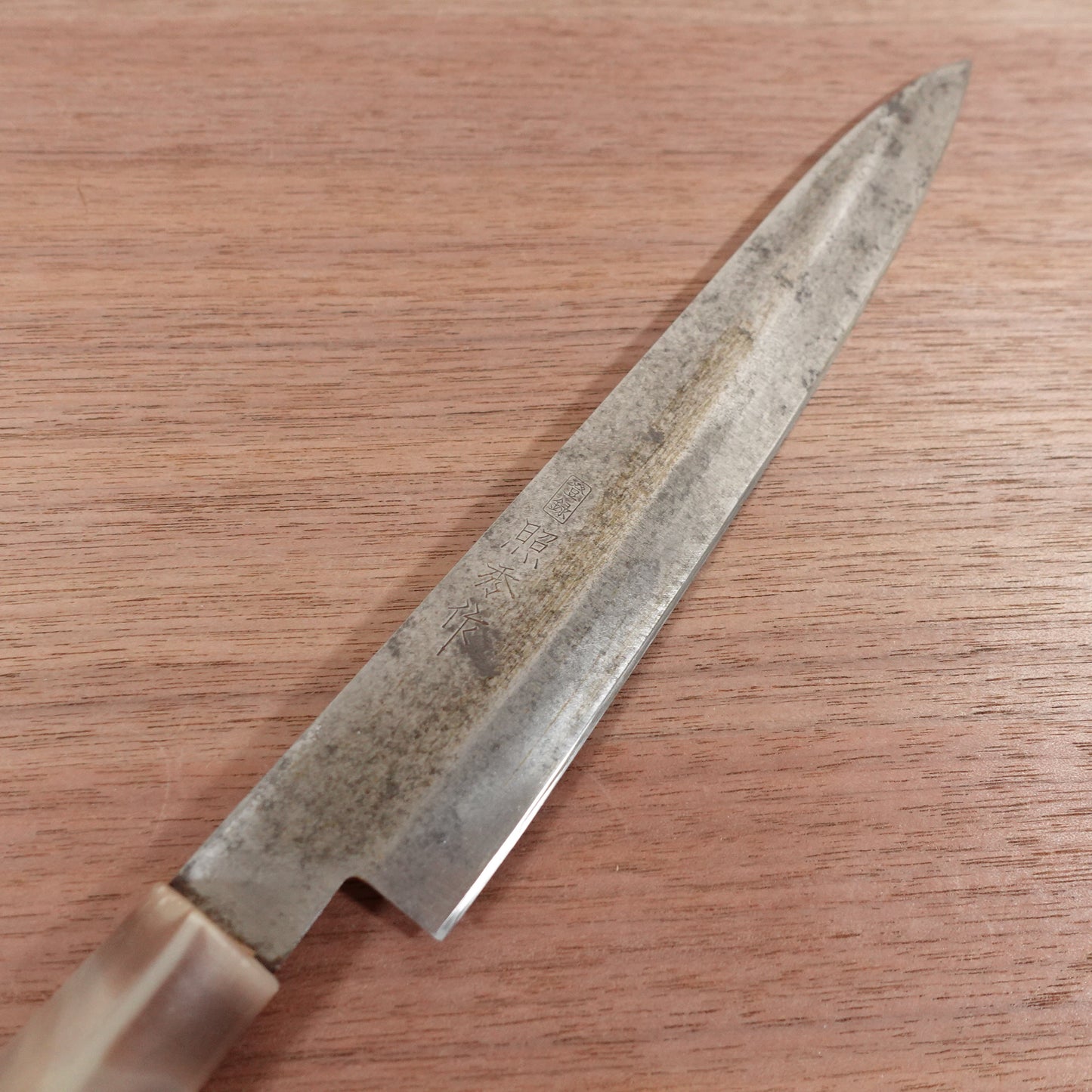 Teruhide Yanagiba Knife, Sharpened, Marble Handle, Sashimi Knife, Teruhide, 220mm