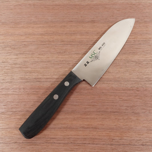 Masahiro Ko-Santoku Knife, Sharpened, MSC MS-400, All-Purpose Knife, Stainless Steel, 145mm