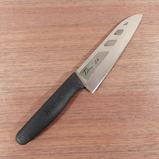 Titan21 Santoku Knife, Sharpened, All-Purpose Knife, Titanium, Silver, FOREVER, 160mm
