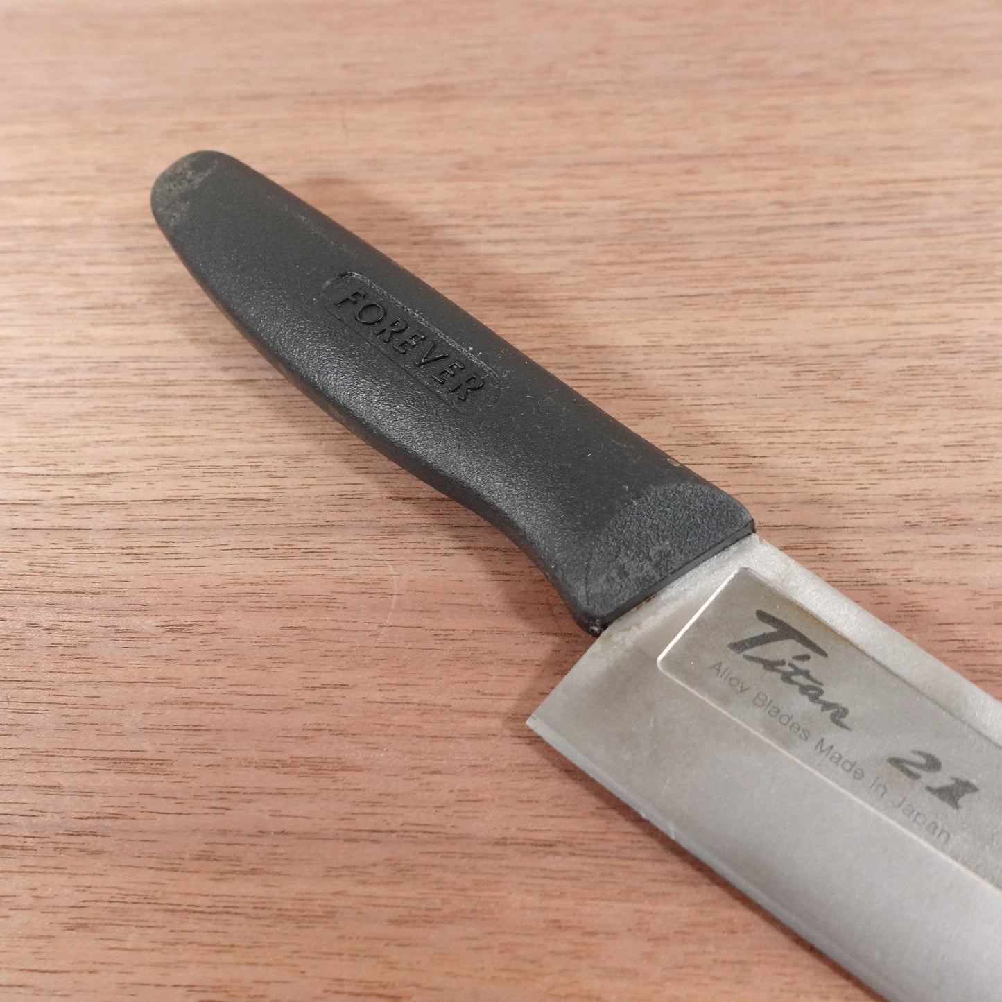 Titan21 Santoku Knife, Sharpened, All-Purpose Knife, Titanium, Silver, FOREVER, 160mm
