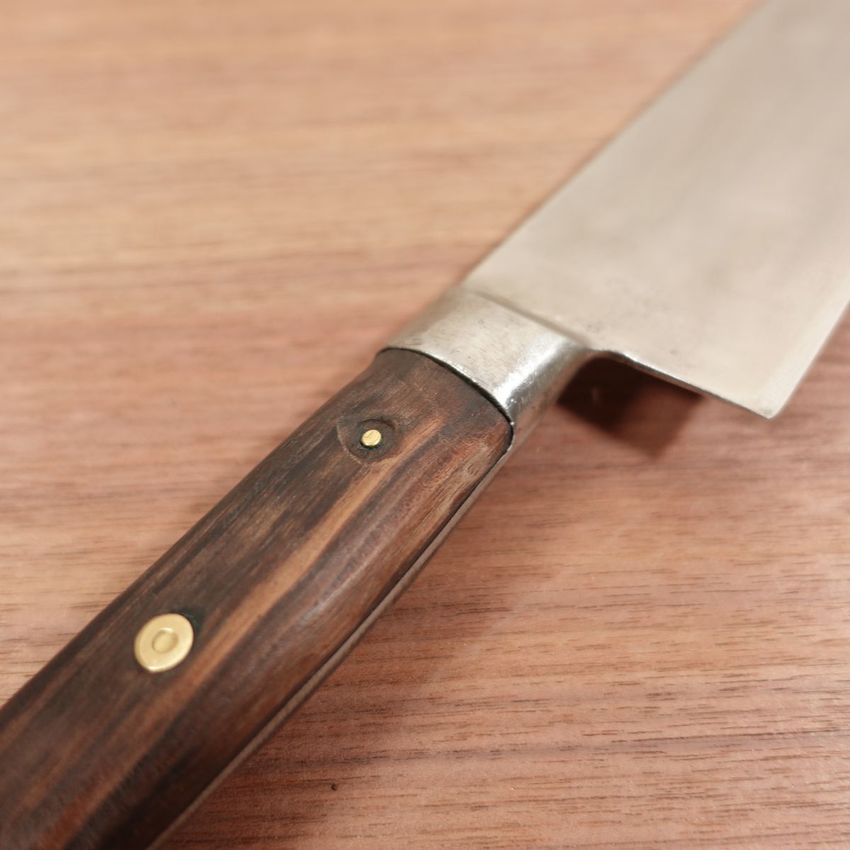 Sakai Ichimonji Mitsuhide Gyuto Messer, Geschärft, Allzweckmesser, Kochmesser, Karbonstahl, Nietenabdeckung Fehlt, 345mm