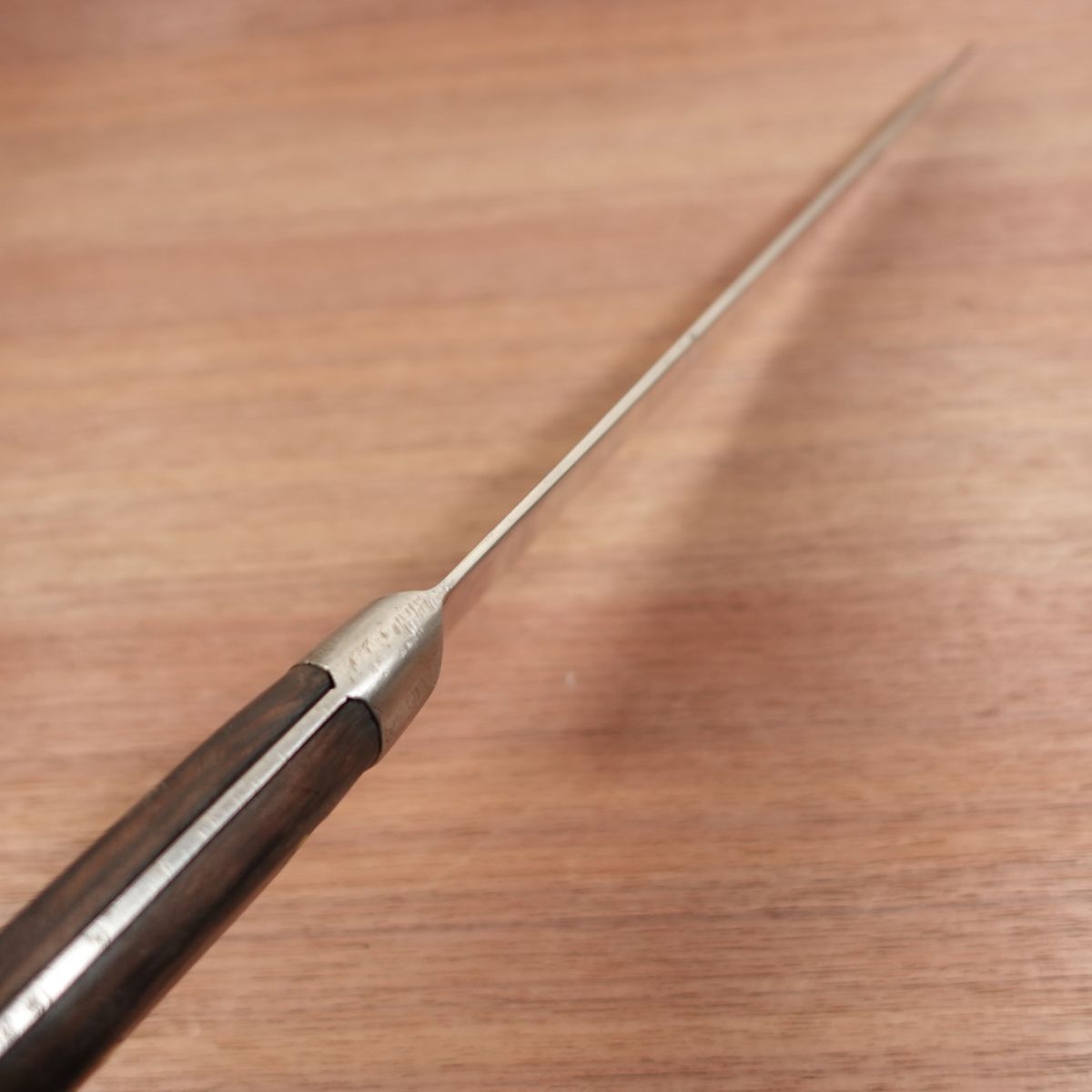 Sakai Ichimonji Mitsuhide Gyuto Messer, Geschärft, Allzweckmesser, Kochmesser, Karbonstahl, Nietenabdeckung Fehlt, 345mm
