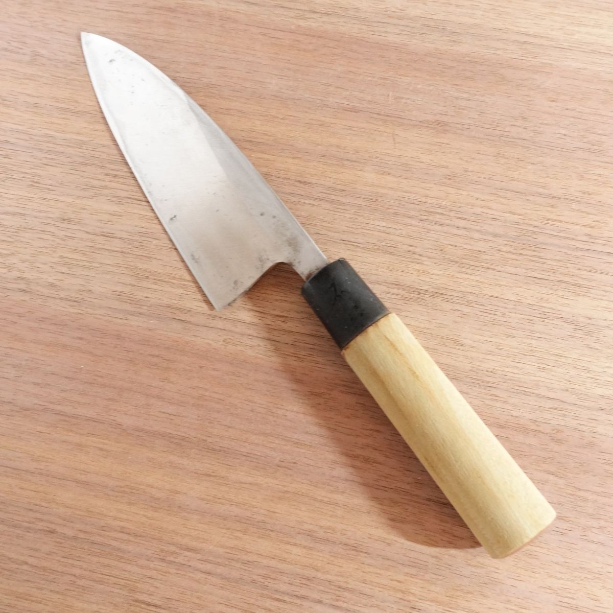 Sakai Naosuke Deba Knife, Sharpened, Carbon Steel, Single Bevel, Sakai Blade Sticker, 155mm