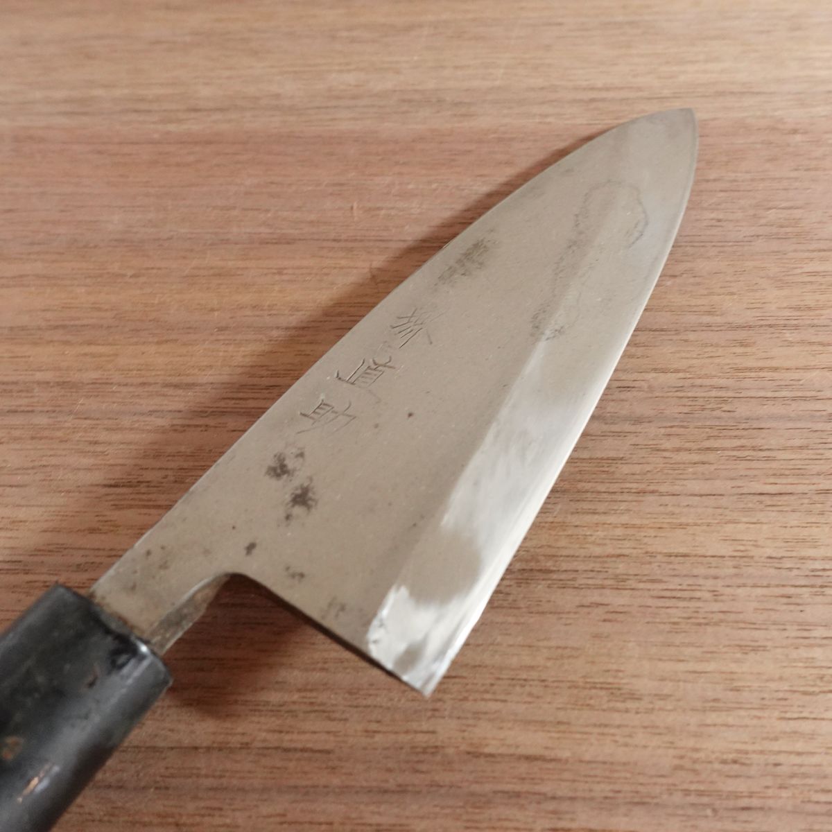 Sakai Naosuke Deba Knife, Sharpened, Carbon Steel, Single Bevel, Sakai Blade Sticker, 155mm
