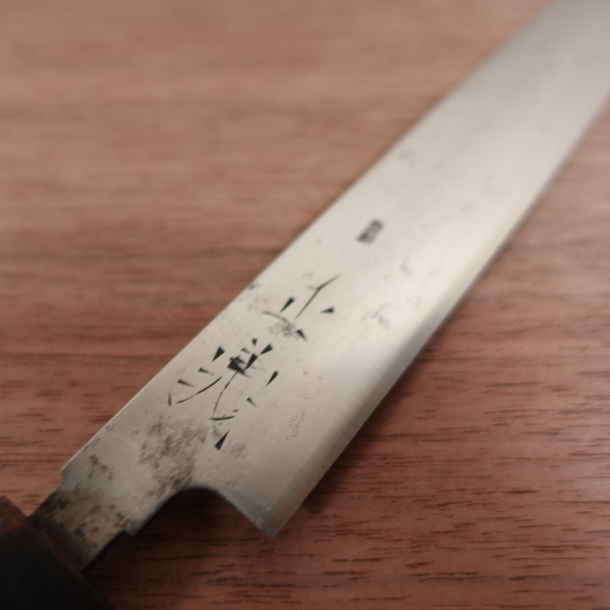 Masayoshi Fuguhiki Knife, Sharpened, Honyaki, Sashimi Knife, Water Buffalo Handle, Kiritsuke Yanagiba, Well Maintained, 255mm