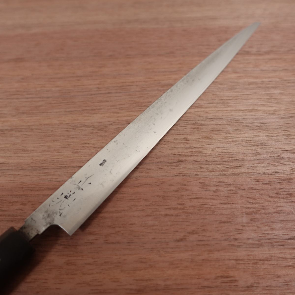 Masayoshi Fuguhiki Knife, Sharpened, Honyaki, Sashimi Knife, Water Buffalo Handle, Kiritsuke Yanagiba, Well Maintained, 255mm