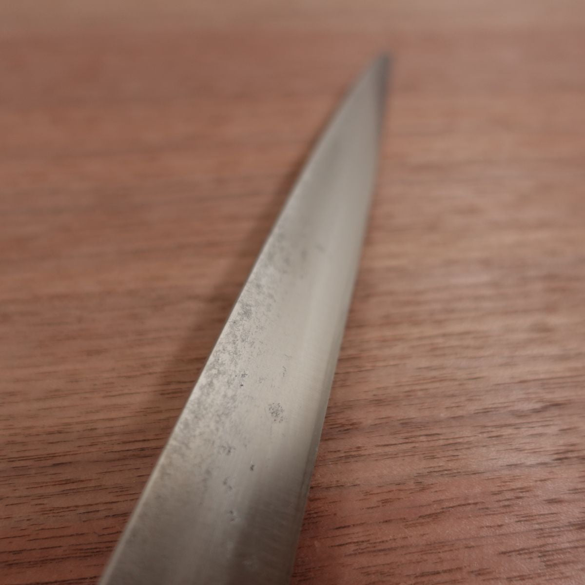 Masayoshi Fuguhiki Knife, Sharpened, Honyaki, Sashimi Knife, Water Buffalo Handle, Kiritsuke Yanagiba, Well Maintained, 255mm