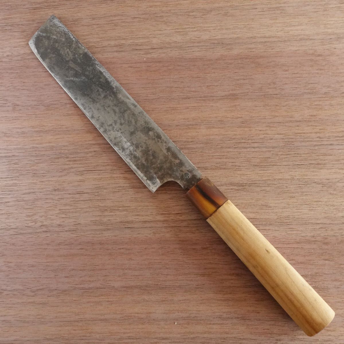 Masamoto Usuba Knife, Sharpened, Water Buffalo Handle, Single Bevel Vegetable Knife, 200mm