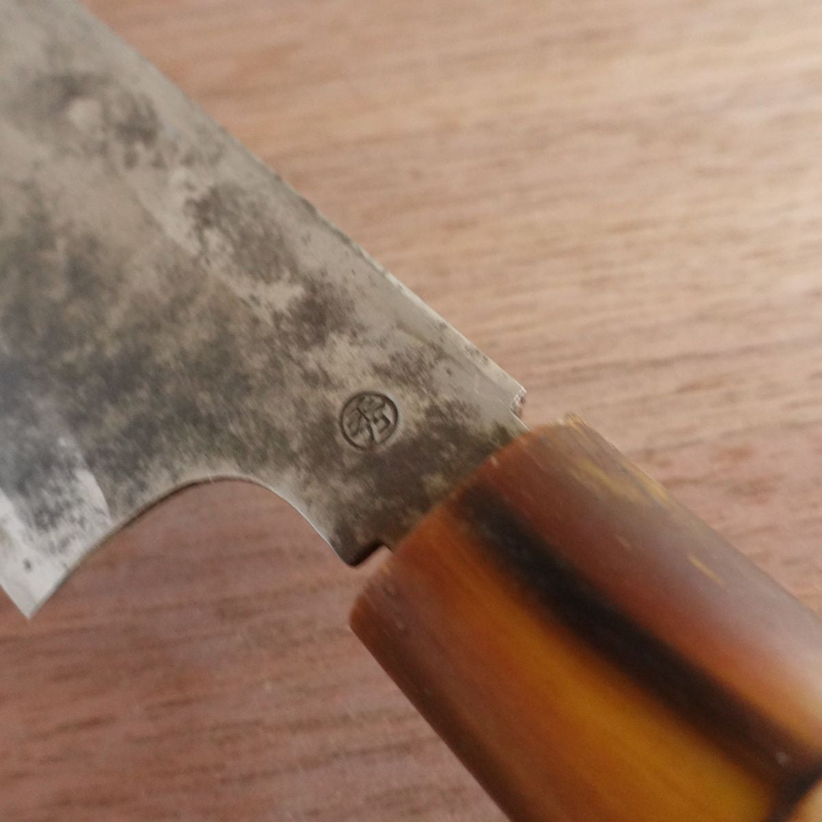 Masamoto Usuba Knife, Sharpened, Water Buffalo Handle, Single Bevel Vegetable Knife, 200mm