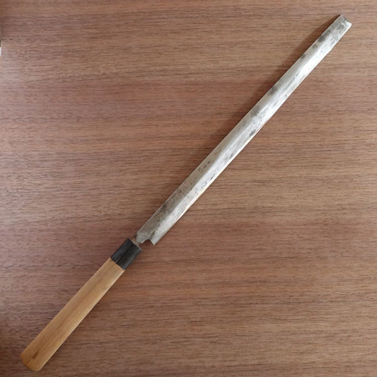 Minamoto Hiroaki Takohiki Knife, Sharpened, Water Buffalo Handle, Sashimi Knife, Hagane Steel, 335mm