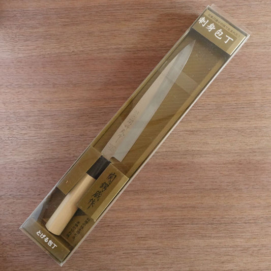 Seki Tsubazo Yanagiba Knife, Stainless Steel, Sashimi Knife, Boxed, Unused Stored Item, 210mm