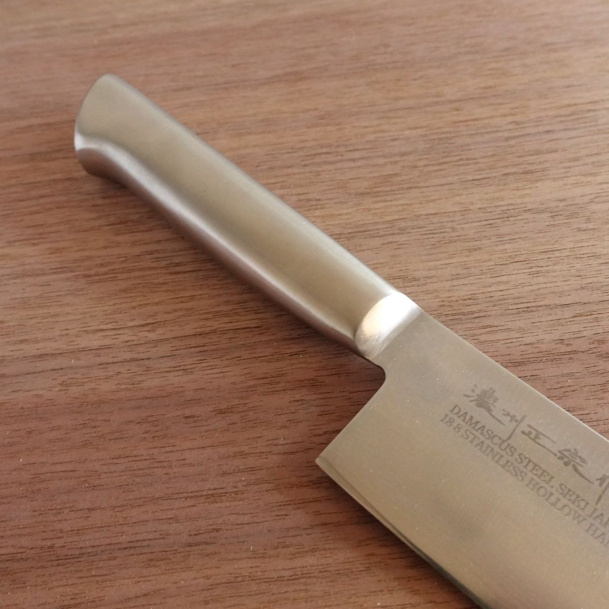 Noshu Masamune Santoku Knife, Sharpened, Damascus, All Stainless Steel, Nearly Unused Stored Item, 165mm