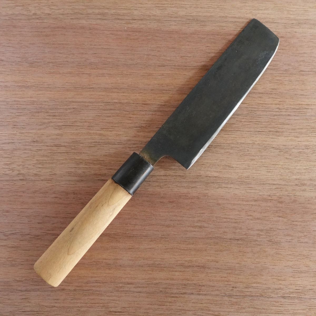 [HYPER REBORN] Suishinshi Masamori Nakiri Knife, Black Oxide Finish, Vegetable Knife, Double Bevel, Tokusen, 170mm