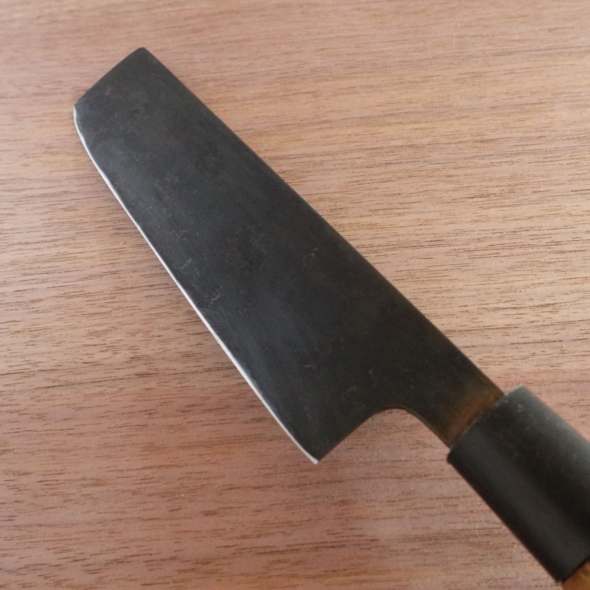 [HYPER REBORN] Suishinshi Masamori Nakiri Knife, Black Oxide Finish, Vegetable Knife, Double Bevel, Tokusen, 170mm